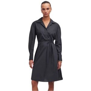 Madewell Women’s Belted Mini Shirtdress Black Dress NWT